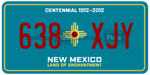638XJY  license plate in NM