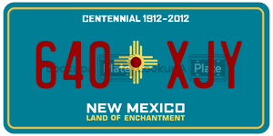 640XJY license plate in New Mexico