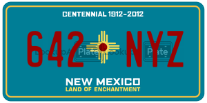 642NYZ  license plate in NM