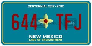 644TFJ  license plate in NM