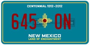 6450N  license plate in NM