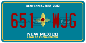 651WJG  license plate in NM