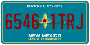 65461TRJ  license plate in NM