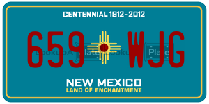 659WJG  license plate in NM
