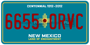 66550RVC  license plate in NM