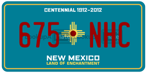 675NHC  license plate in NM