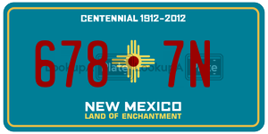 6787N  license plate in NM