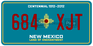 684XJT  license plate in NM