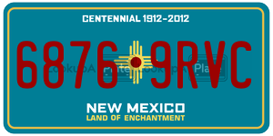 68769RVC  license plate in NM