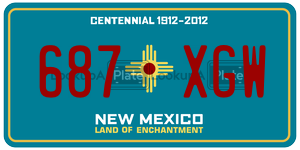 687XGW  license plate in NM