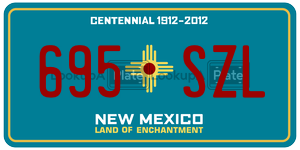 695SZL  license plate in NM