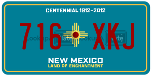 716XKJ  license plate in NM