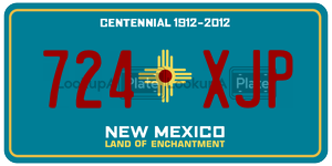724XJP  license plate in NM