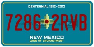 72862RVB  license plate in NM