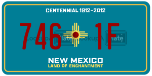 7461F  license plate in NM