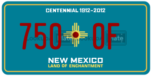 7500F  license plate in NM