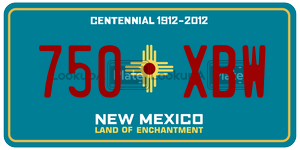 750XBW  license plate in NM