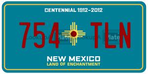 754TLN  license plate in NM