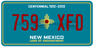 759XFD license plate in New Mexico