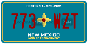 773WZT  license plate in NM