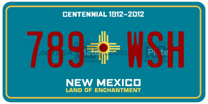 789WSH  license plate in NM