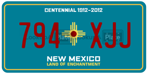 794XJJ  license plate in NM