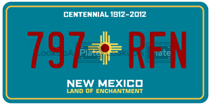 797RFN  license plate in NM