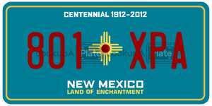 801XPA  license plate in NM