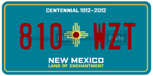 810WZT  license plate in NM