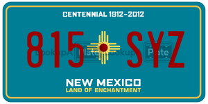 815SYZ  license plate in NM