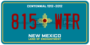 815WTR  license plate in NM