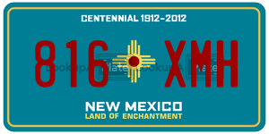 816XMH  license plate in NM