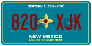 820XJK  license plate in NM