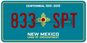 833SPT  license plate in NM