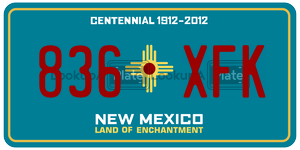 836XFK  license plate in NM