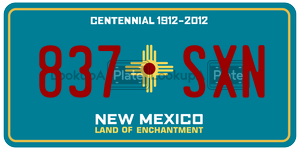 837SXN  license plate in NM