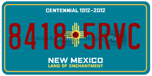 84185RVC  license plate in NM
