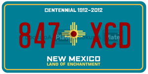 847XCD  license plate in NM
