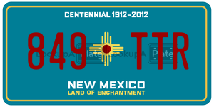 849TTR  license plate in NM