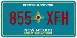 855XFH  license plate in NM