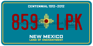 859LPK license plate in New Mexico
