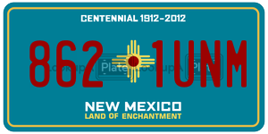 8621UNM license plate in New Mexico