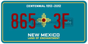 8653F  license plate in NM