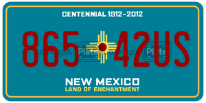 86542US  license plate in NM