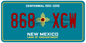 868XCW  license plate in NM