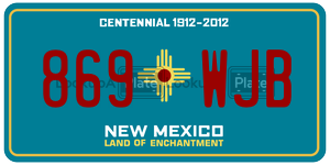 869WJB  license plate in NM