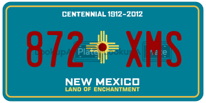 872XMS  license plate in NM