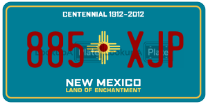 885XJP  license plate in NM