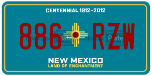 886RZW license plate in New Mexico