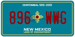 896WWG  license plate in NM